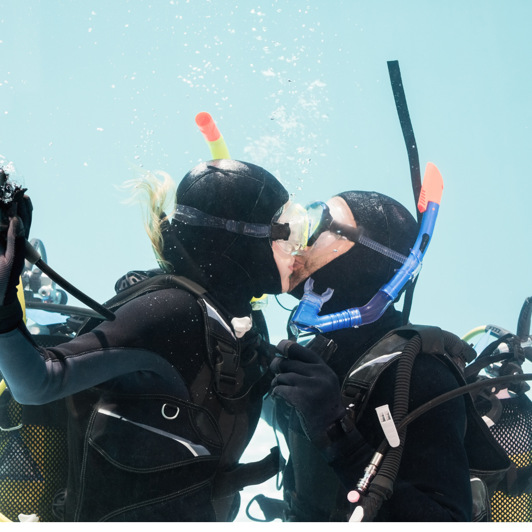 Fotos de Buceo en Pareja — Recuerdo Profesional para Dos
